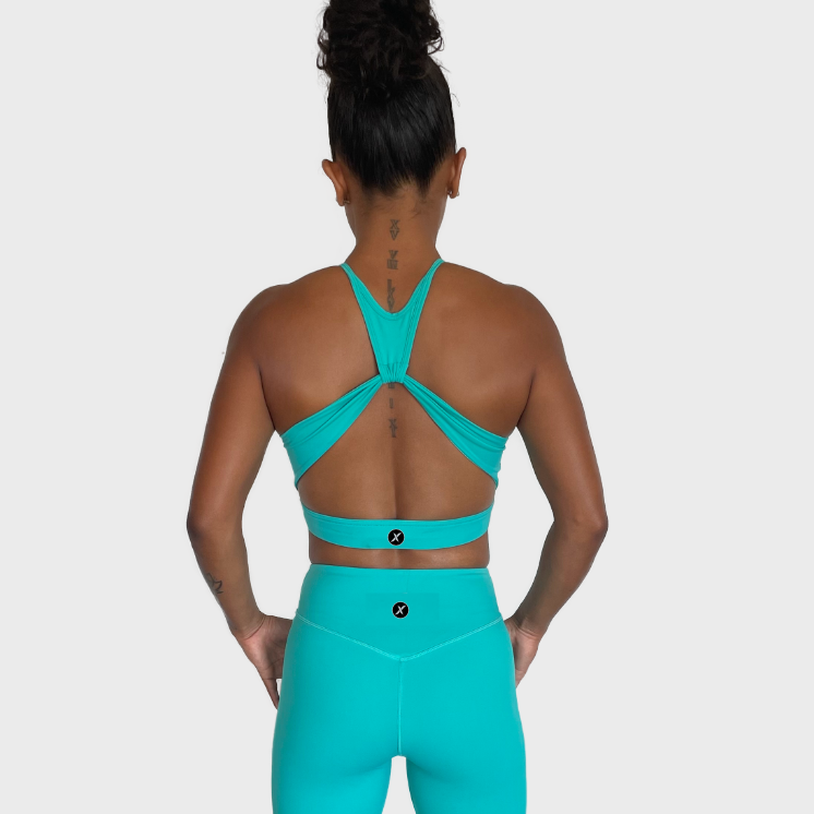 Brassière Cross - vert turquoise