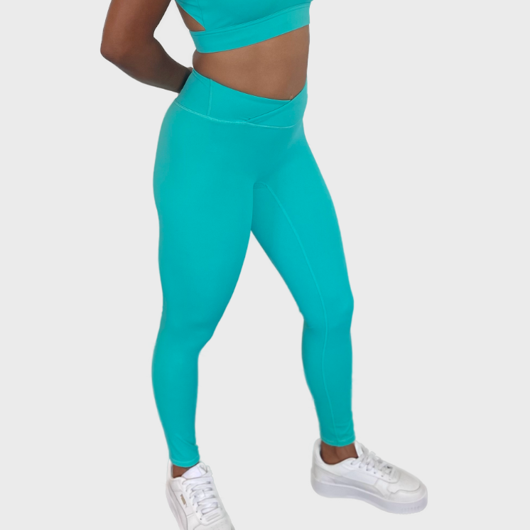 Legging Cross - vert turquoise