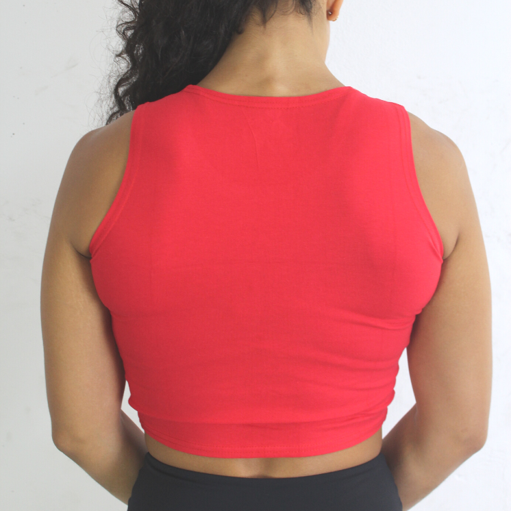 Crop Top sleeveless - rouge