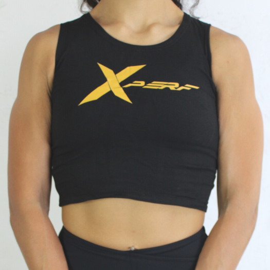 Crop Top sleeveless - noir